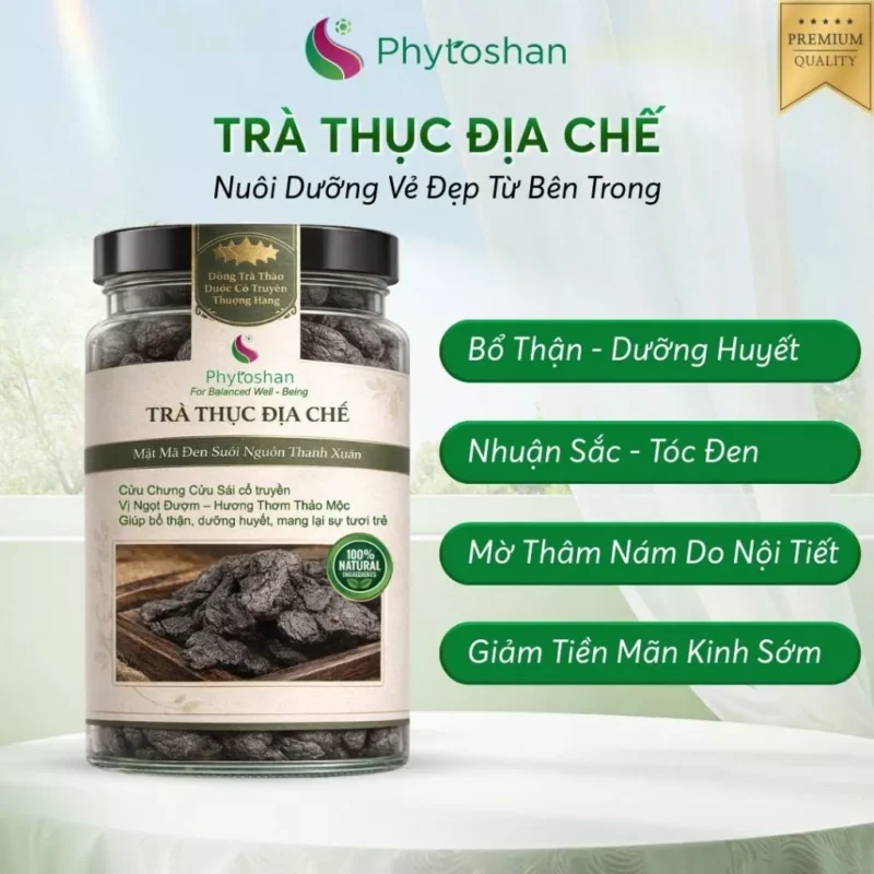 Thục Địa Khô Loại 1 Trà Thảo Mộc Suối Nguồn Thanh Xuân Phytoshan TDK01