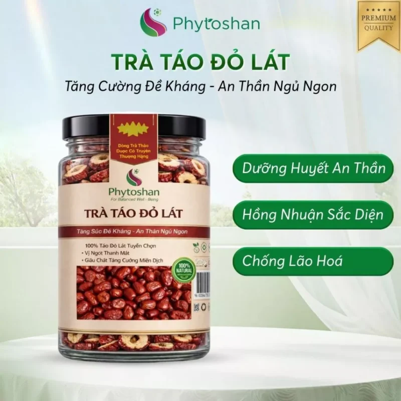 Táo Đỏ Hữu Cơ Organic Táo Đỏ Cắt Lát Tân Cương Dưỡng Nhan Phytoshan TDL01